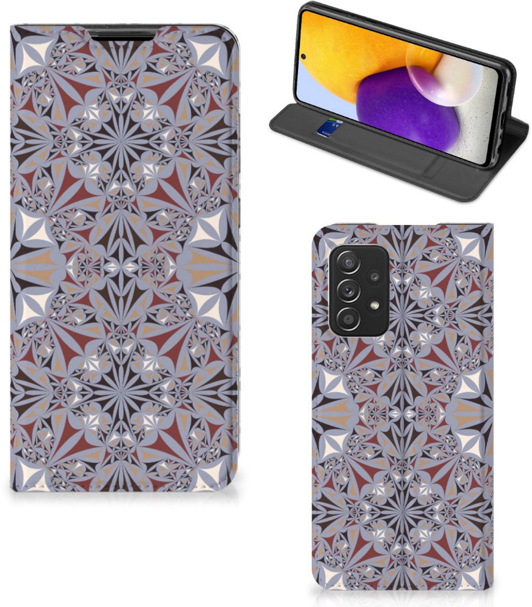 Samsung Galaxy A72 (5G/4G) Standcase Flower Tiles