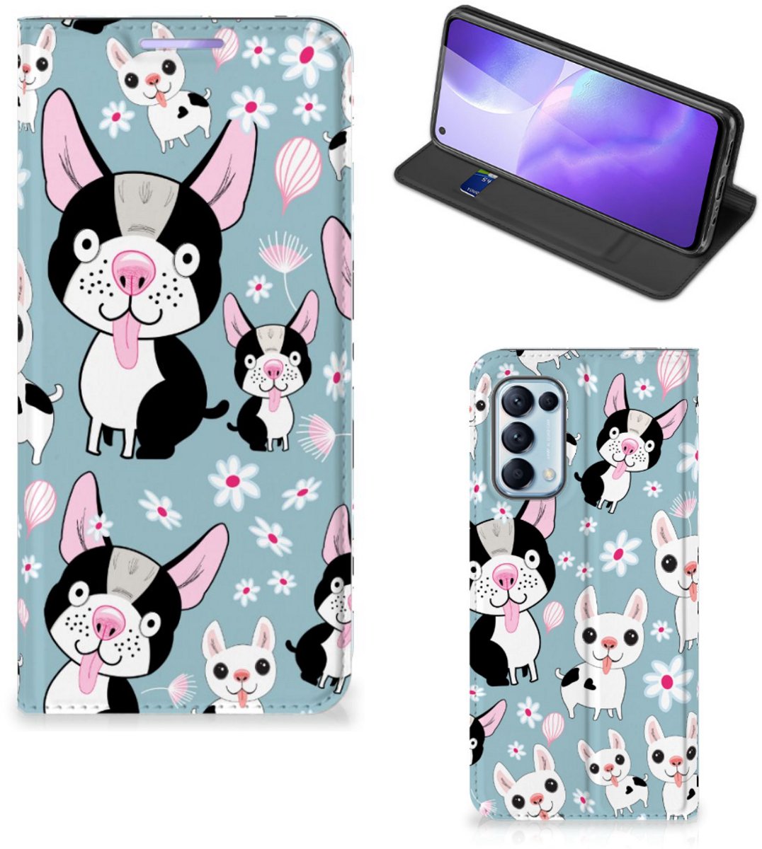 OPPO Find X3 Lite Hoesje maken Hondjes