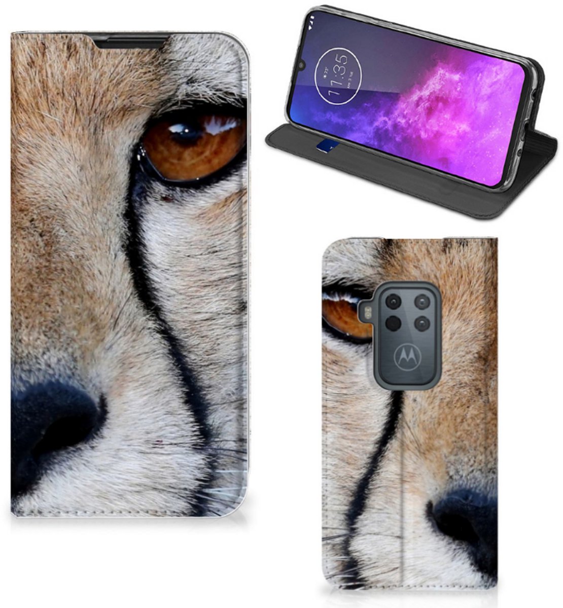 Motorola One Zoom Hoesje maken Cheetah