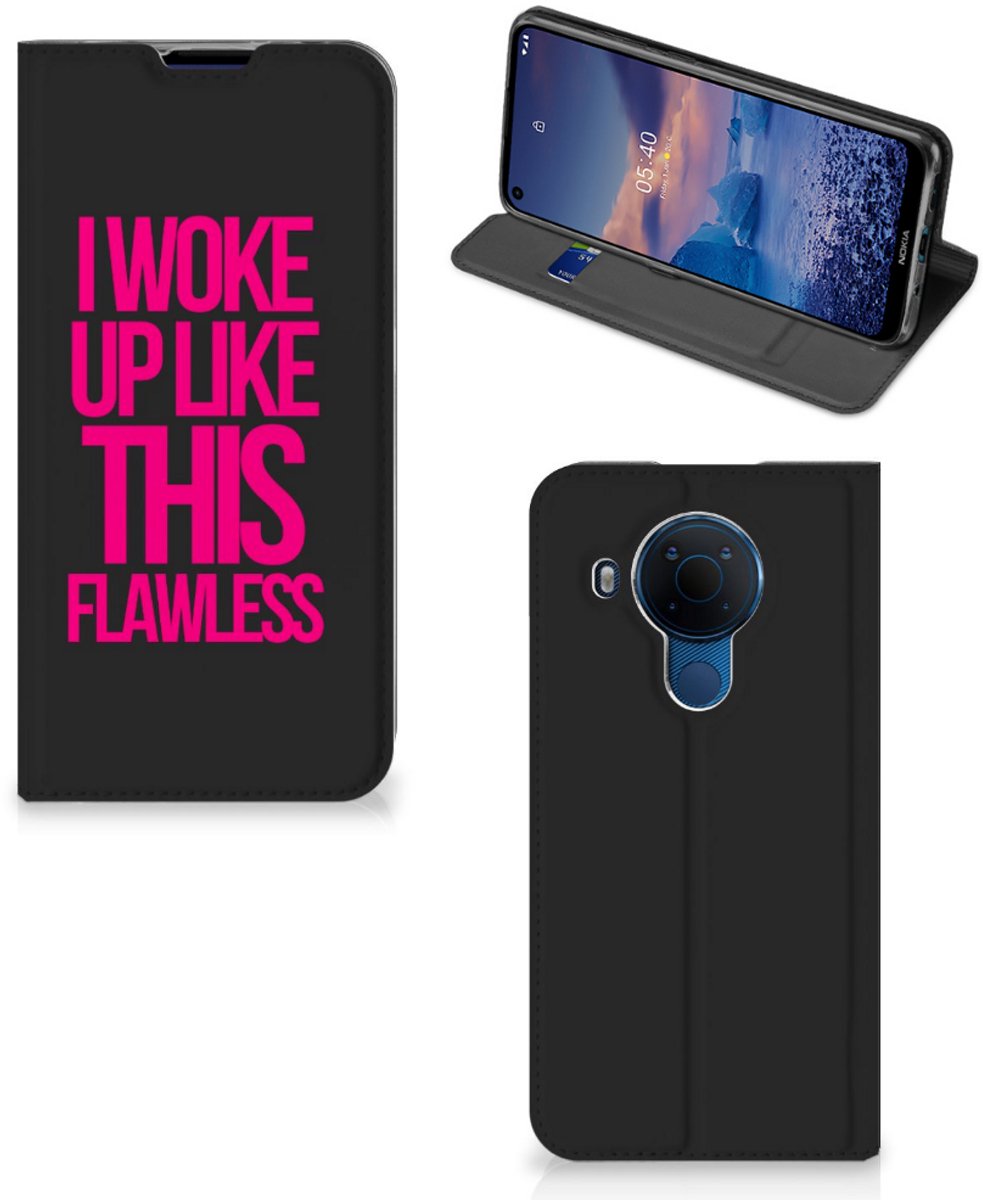 Nokia 5.4 Hoesje met tekst Woke Up - Origineel Cadeau Zelf Maken