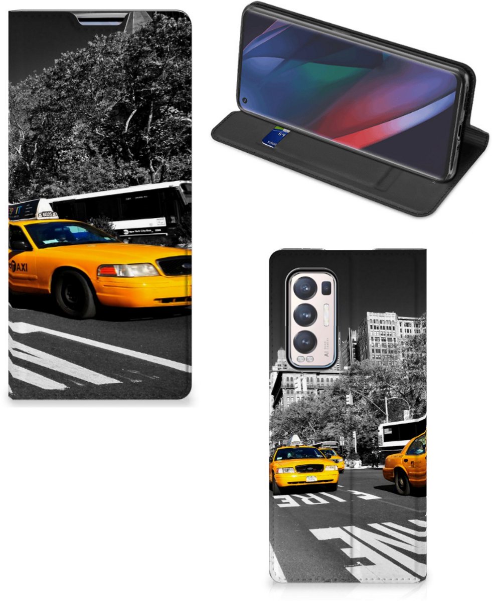OPPO Find X3 Neo Book Cover New York Taxi