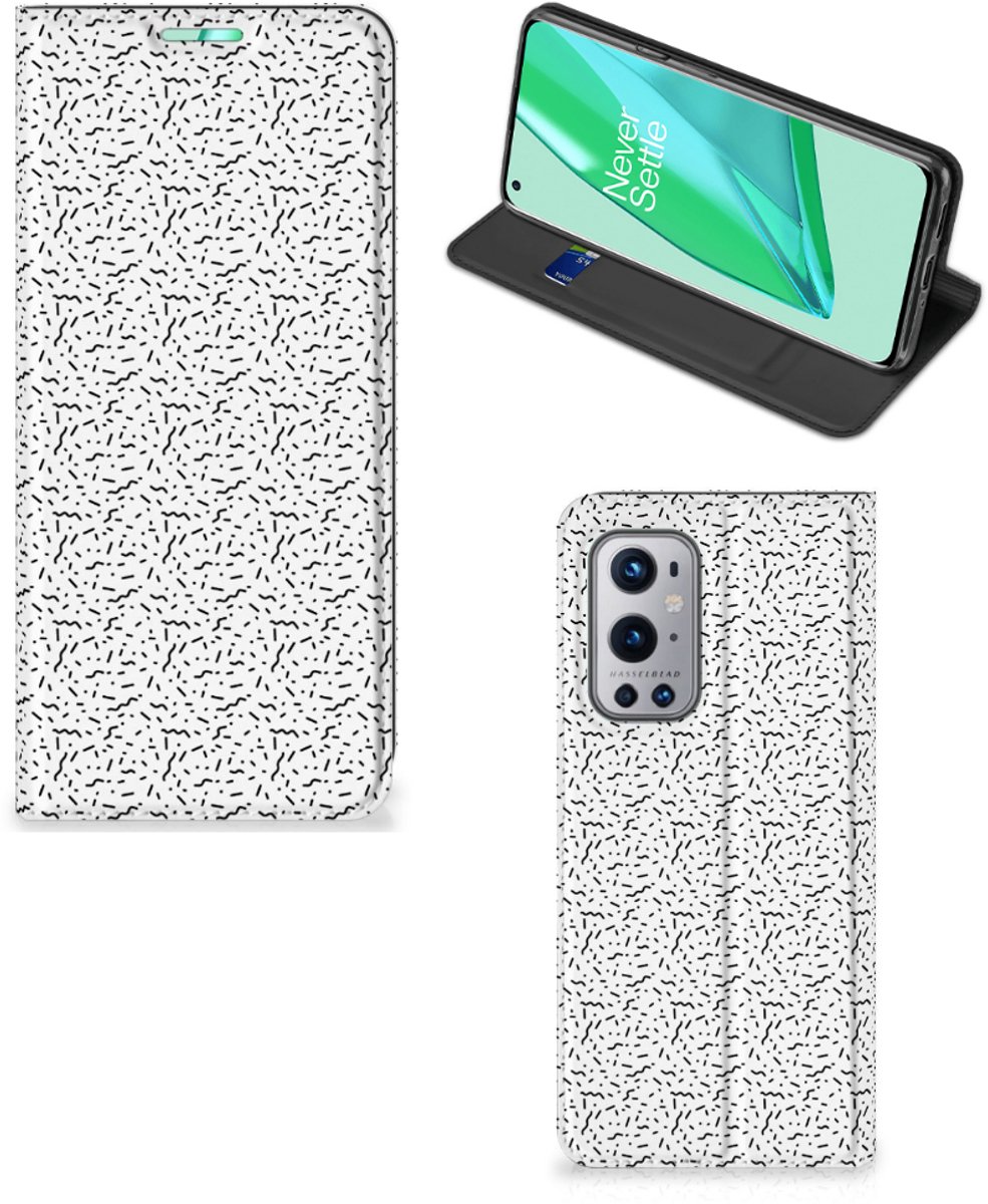 OnePlus 9 Pro Hoesje met Magneet Stripes Dots