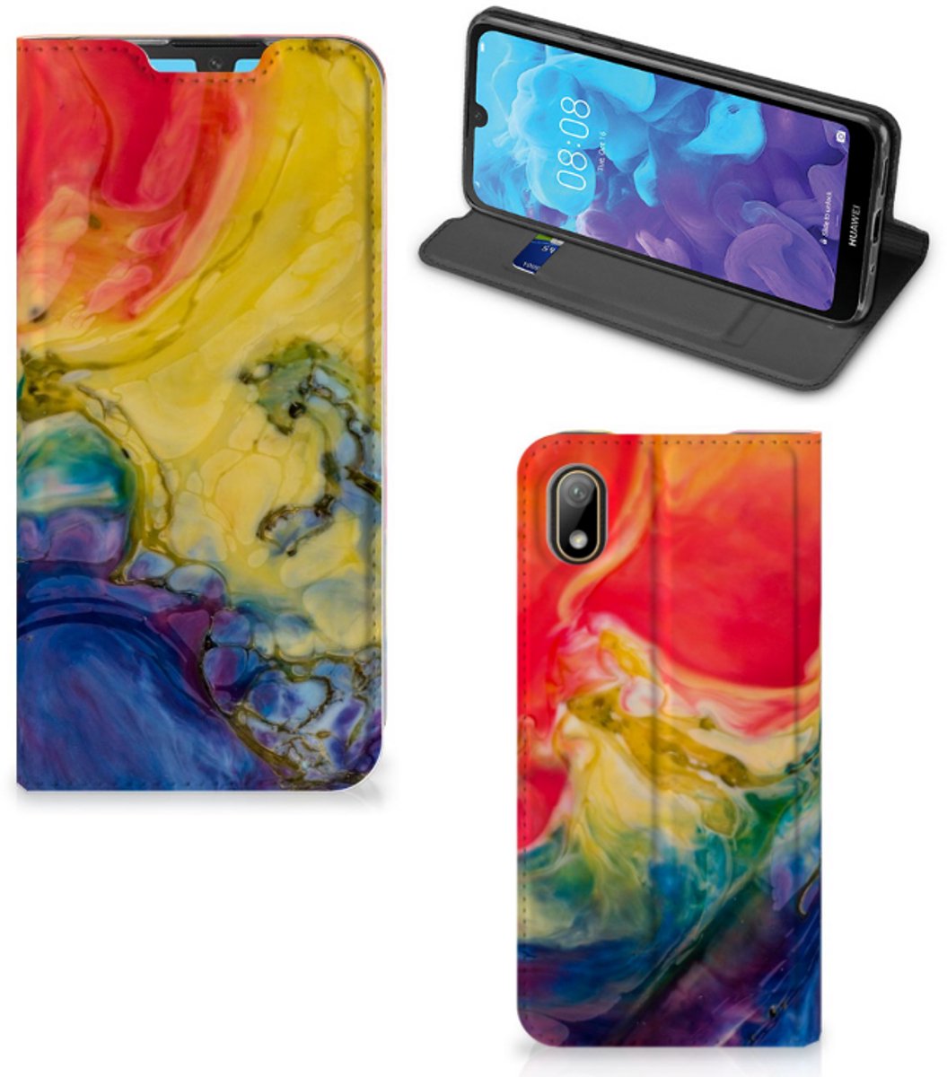 Bookcase Huawei Y5 (2019) Watercolor Dark