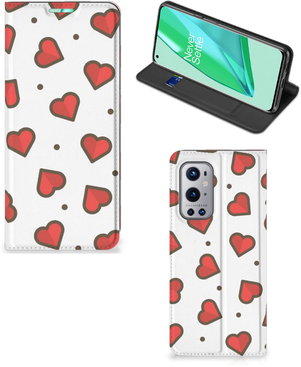 OnePlus 9 Pro Hoesje met Magneet Hearts