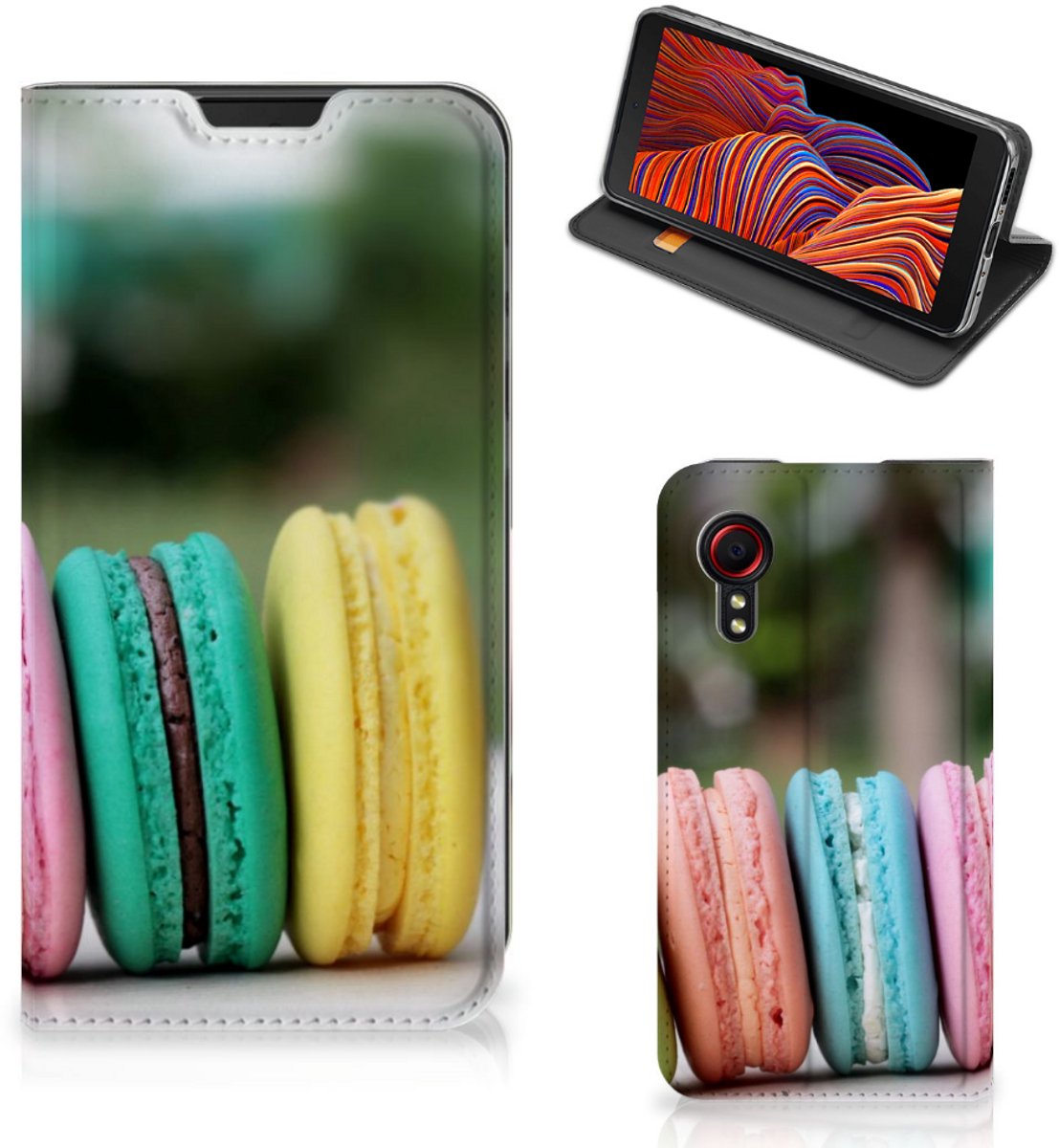 Samsung Galaxy Xcover 5 Flip Style Cover Macarons