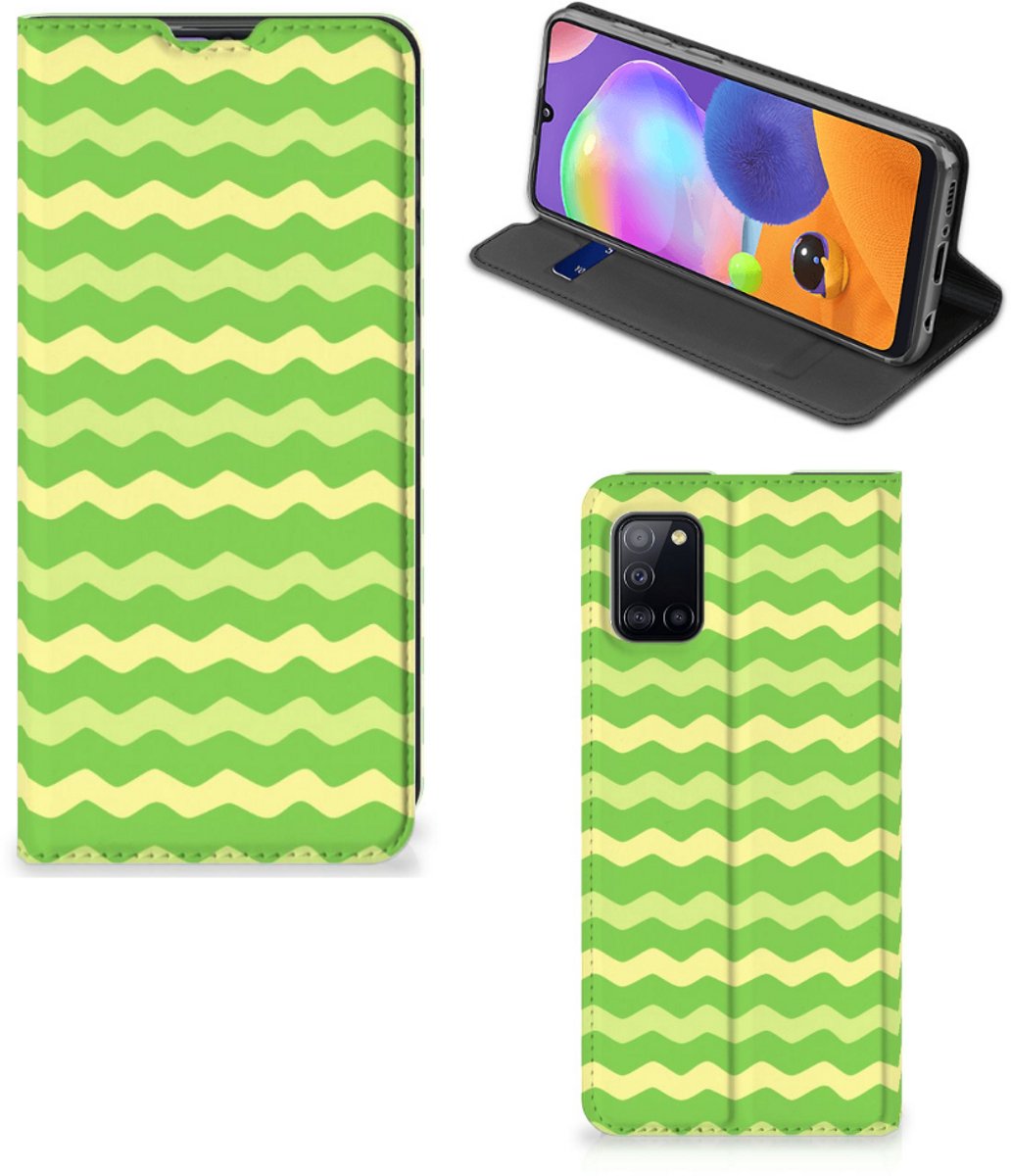 Samsung Galaxy A31 Hoesje met Magneet Waves Green
