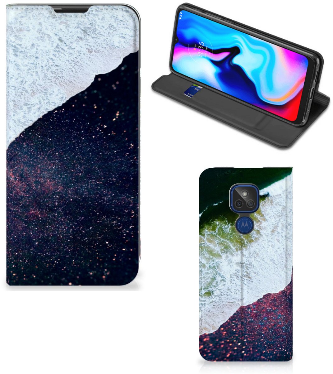 Motorola Moto G9 Play Stand Case Sea in Space
