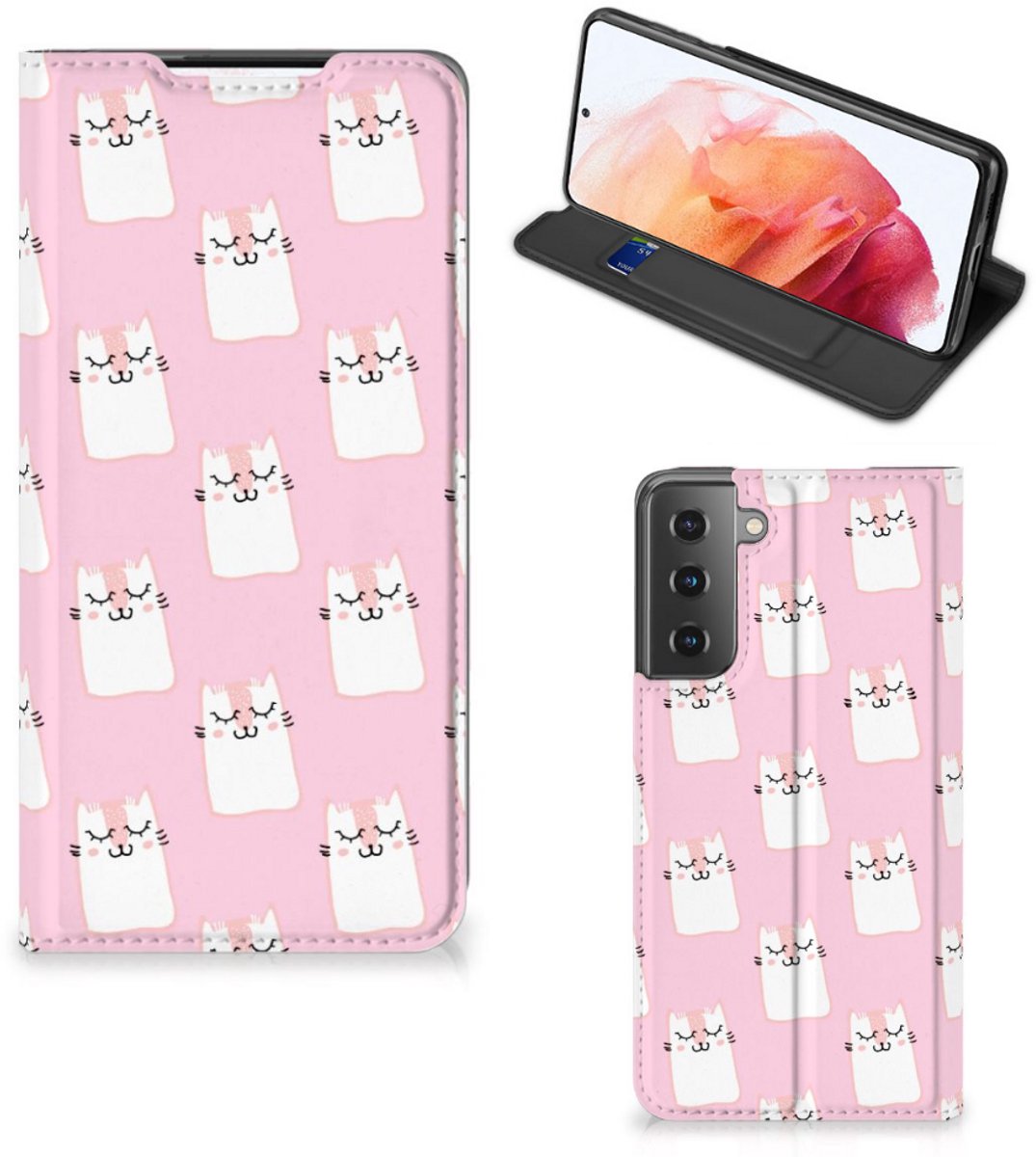 Samsung Galaxy S21 Hoesje maken Sleeping Cats