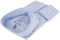 Chemise en jersey bleu clair pliée, avec logo Desoto