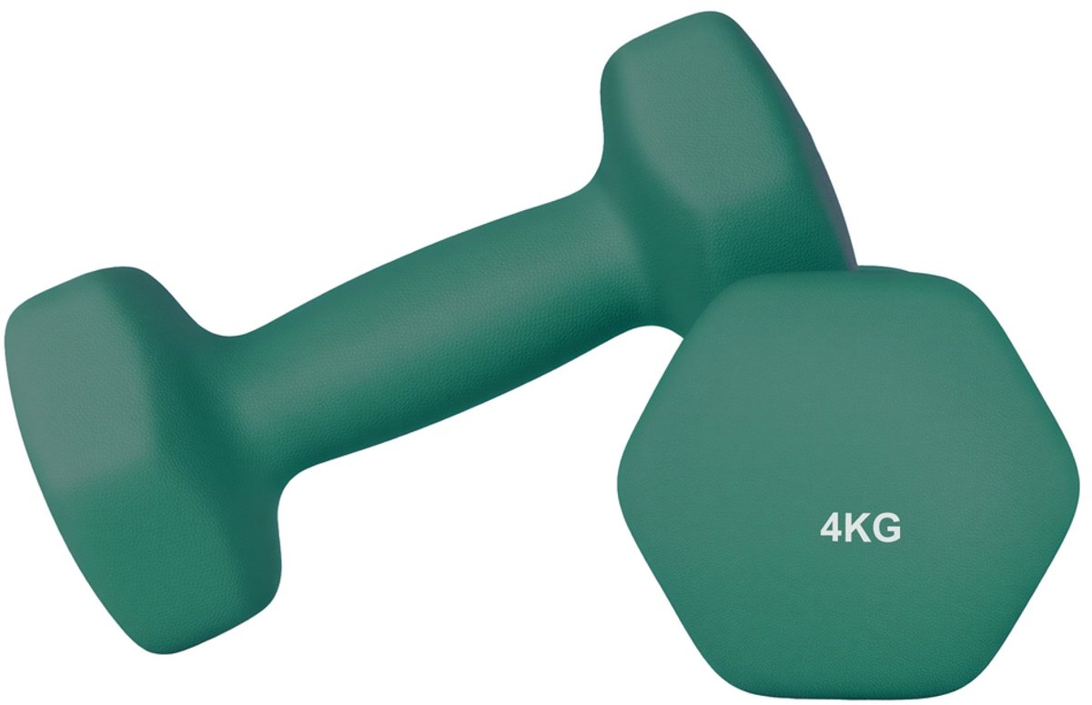 SONGMICS - Dumbbells - Gewichten - Set van 2 Hexagon - Neopreen Coating - Krachttraining en Fitness