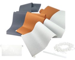 time4blinds - Verticale Jaloezie Vervangingslamellen - Set inclusief 1 lamel, gewicht, hanger en bodemketting - breedte 89mm - lengte 2370mm