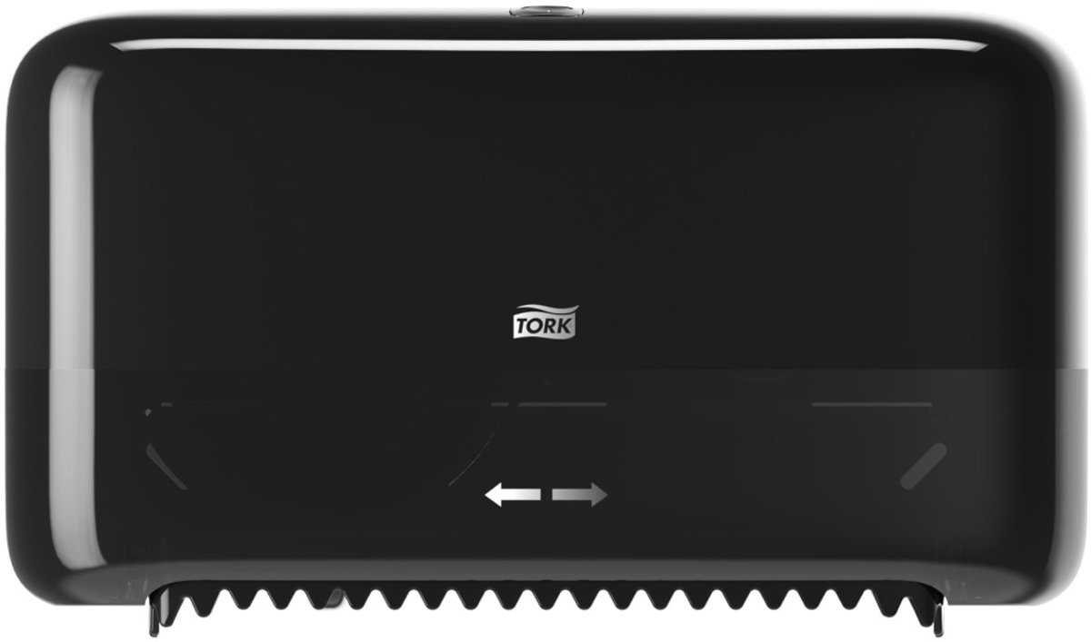 Tork 558048 Hulsloos Toiletpapier Dispenser Zwart T7, Mid-size, Elevation Lijn (558048)