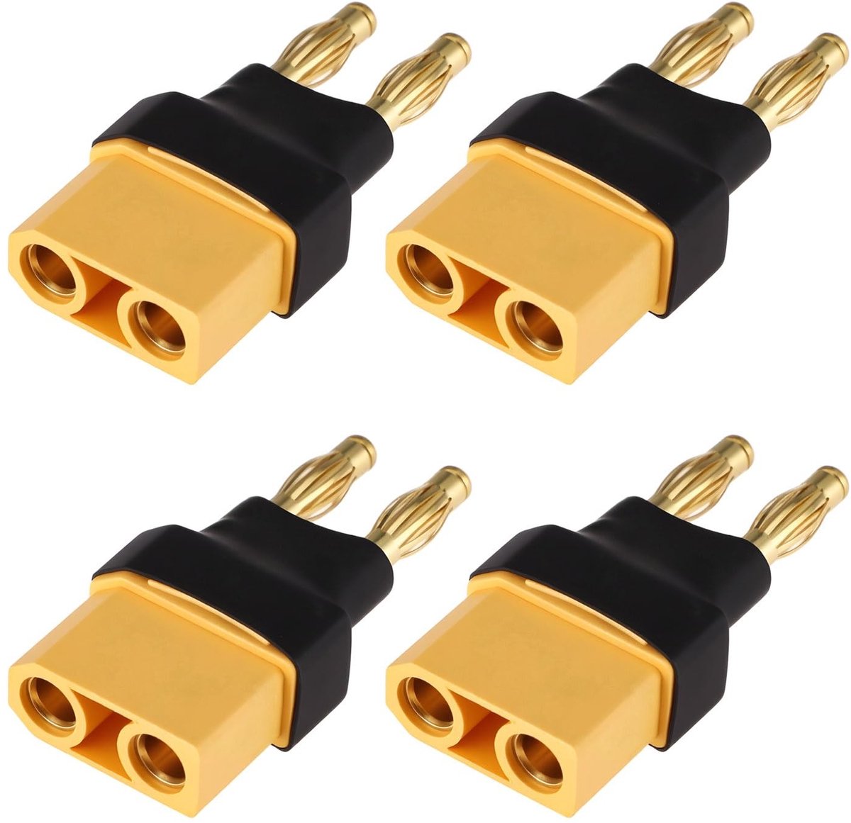 Dailygoods - 4 Stuks XT90 naar 4mm Banaan Bullet Mannelijke Adapters