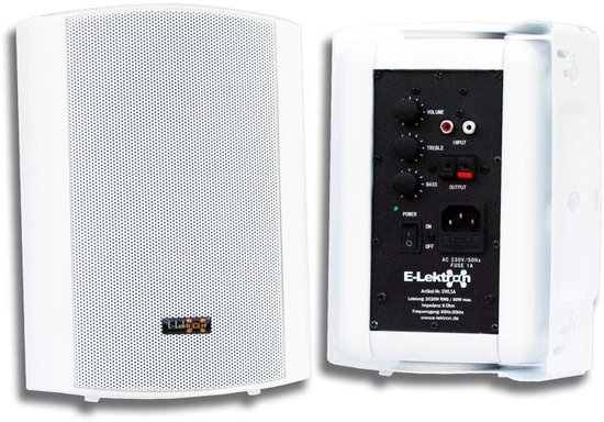 E-Lektron EWL5A Wit - Actieve luidsprekerset - Met muurbeugels - 120 watt — afbeelding 2