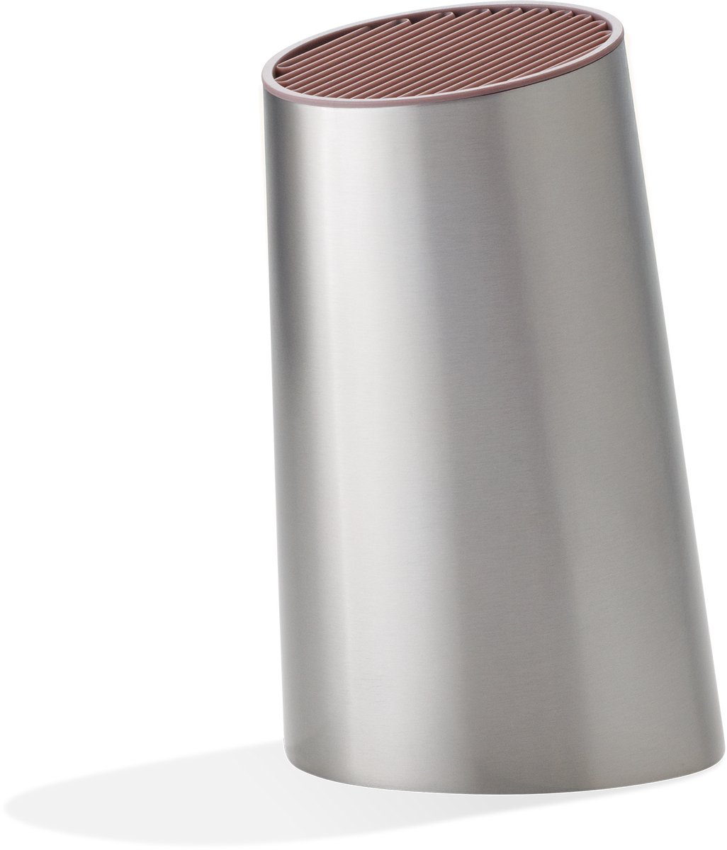 BergHOFF Home Elements Curve Messenblok Zonder Messen – Universele Messenhouder voor Eigen Messenset – Antislip, Duurzaam & Gerecycled Materiaal – Aubergine