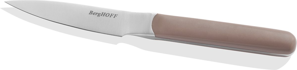 BergHOFF Home Elements Schilmes 8,6 cm – Compact Officemes voor Fruit & Groenten – Vlijmscherp Aardappelschilmes – Ergonomisch Handvat, RVS & Vaatwasbestendig Mes – Aubergine