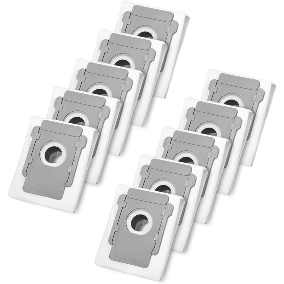 Verpakking van 10 stofzuigerzakken, geschikt voor iRobot Roomba i7/i7+/i3/i3+/i4/i4+/i6/i6+/i8