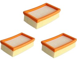 3-pack premium filtervervangingsonderdelen voor Karcher WD4 - WD5 - WD6 - MV4 - MV5 - MV6 accessoires voor nat- en droogzuigers 2.863-005.0 Plat geplooid filter
