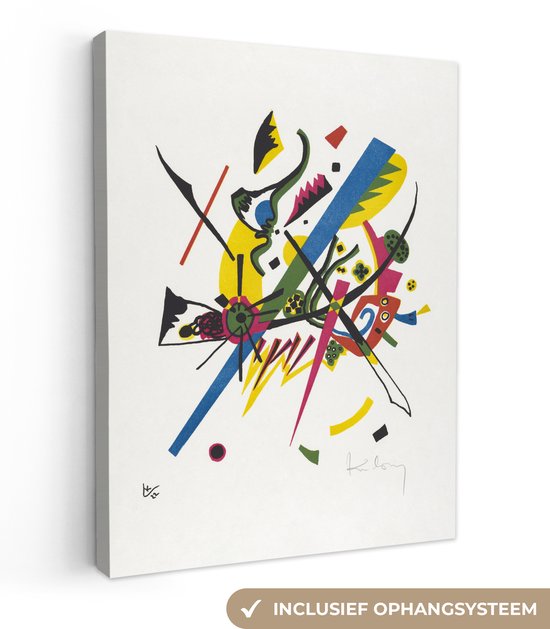 Canvas schilderij 60x80 cm - Wanddecoratie Kleine wereld 1 - Kandinsky - Muurdecoratie woonkamer - Slaapkamer decoratie - Kamer accessoires - Schilderijen op canvas
