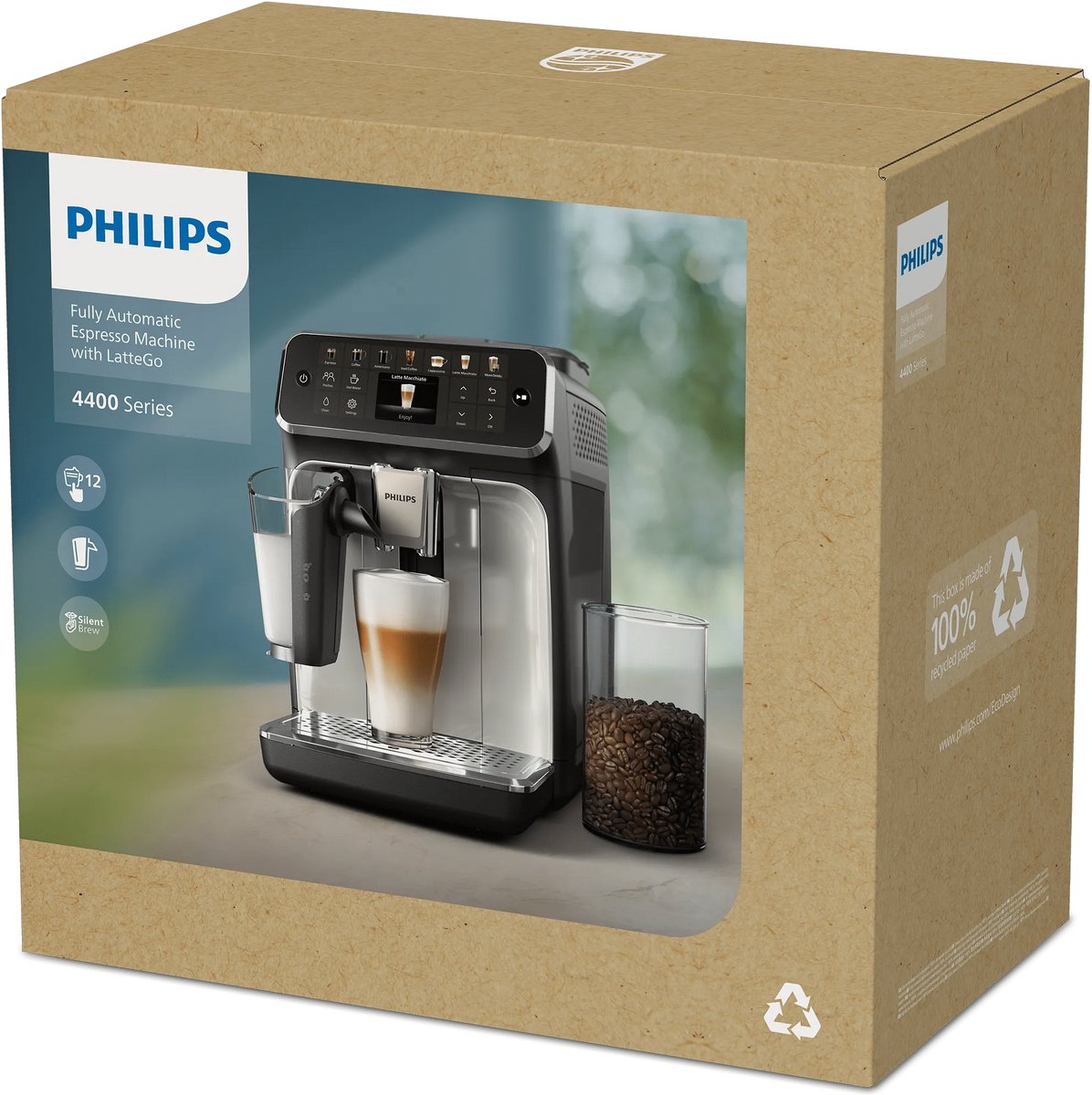 Philips 4400 Series EP4449/70 - Volautomatische espressomachine - 12 Soorten Koffie + Heet Water - Grijs — afbeelding 4