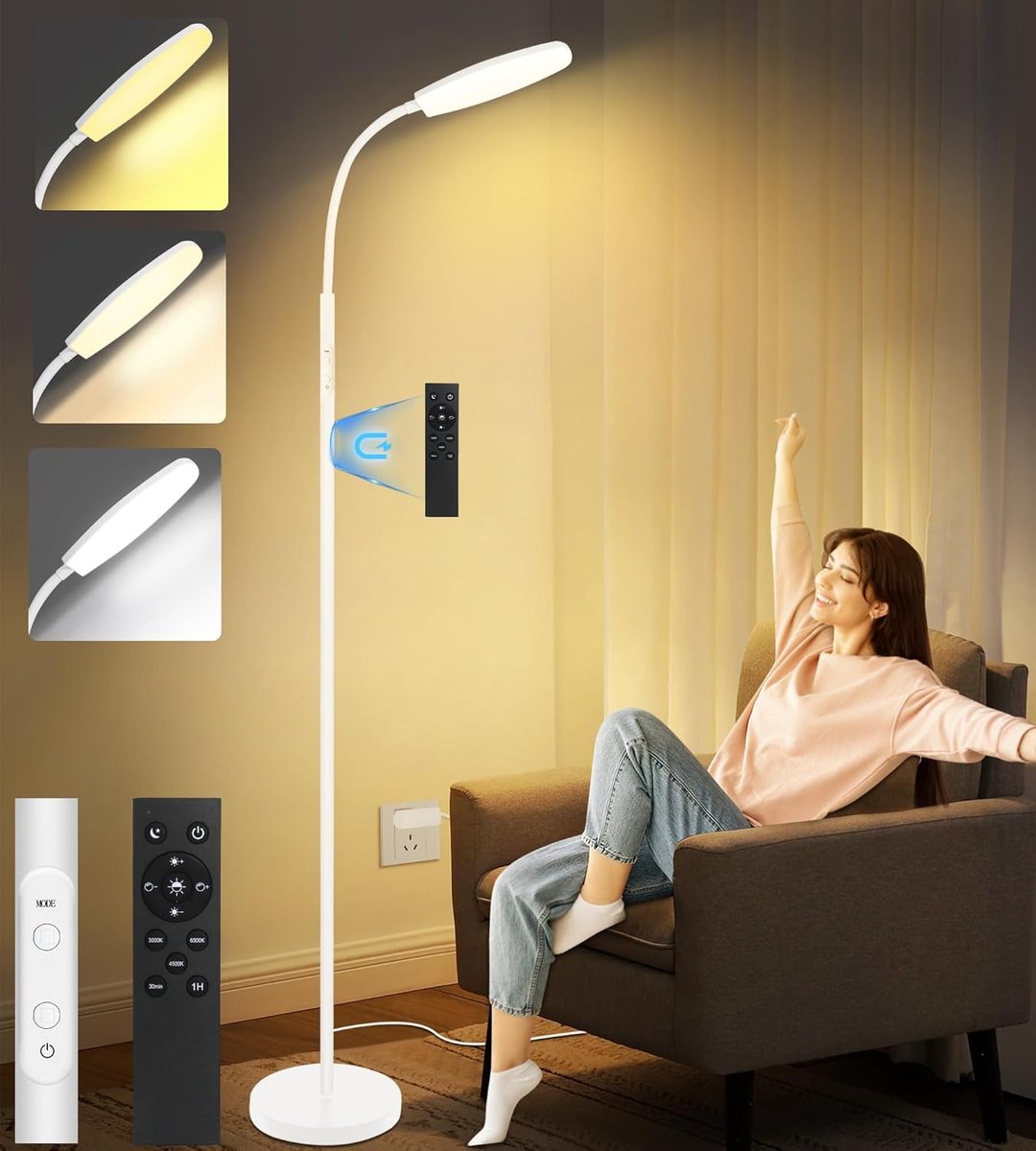 Daglichtlamp Therapie 10.000 Lux met 10 Kleuren, Timer en Afstandsbediening