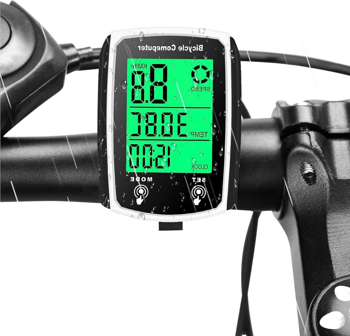 Kilometerteller Fiets - Snelheidsmeter - Fietscomputer Draadloos - compact