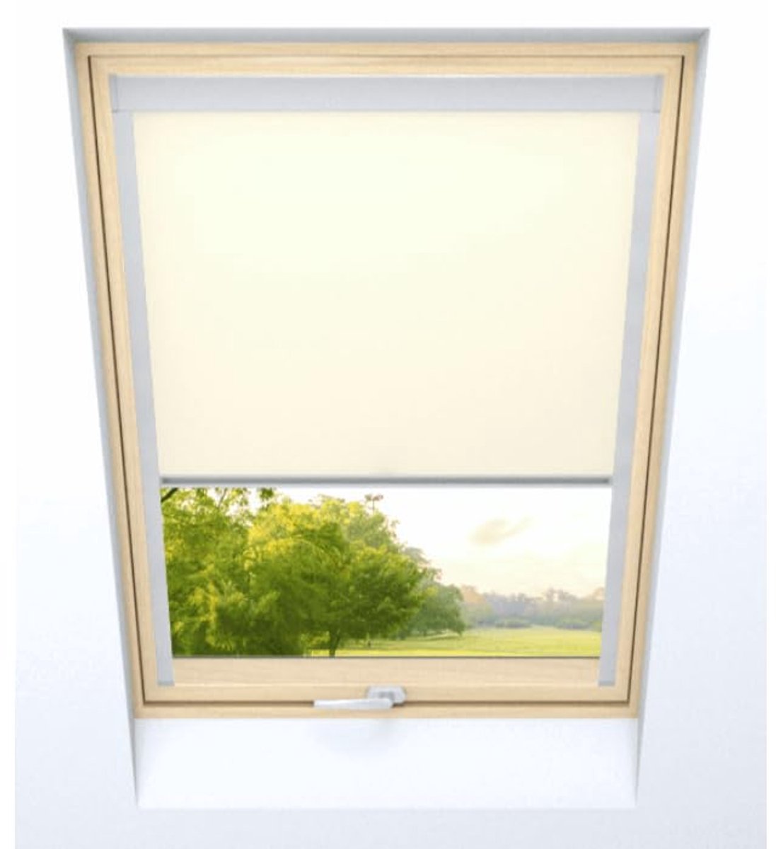Fart Produkt time4blinds - Dakraam Rolgordijn - Breedte 500mm, Hoogte 1232mm - Compatibel met Velux, Compatibel met Fakro - Verduisterend Rolgordijn, Thermisch Rolgordijn, Zonwering voor Dakramen - Crème Cream