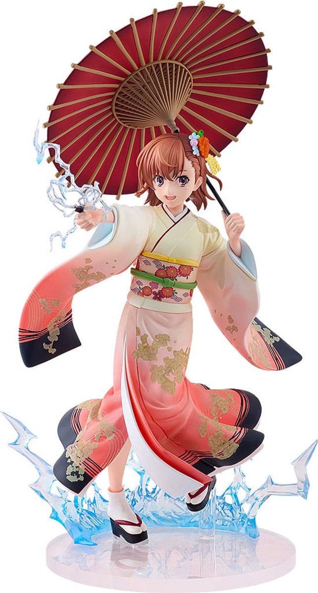 Kadokawa A Certain Scientific Railgun T Statue 1/7 Mikoto Misaka Furisode Kimono Ver. 28 cm Beeld