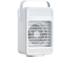 KAD® Airco Zonder Afvoerslang – Aircooler – Mobile Aircooler – 600ML Water Tank – Wit – 11cm x 15cm x 25cm