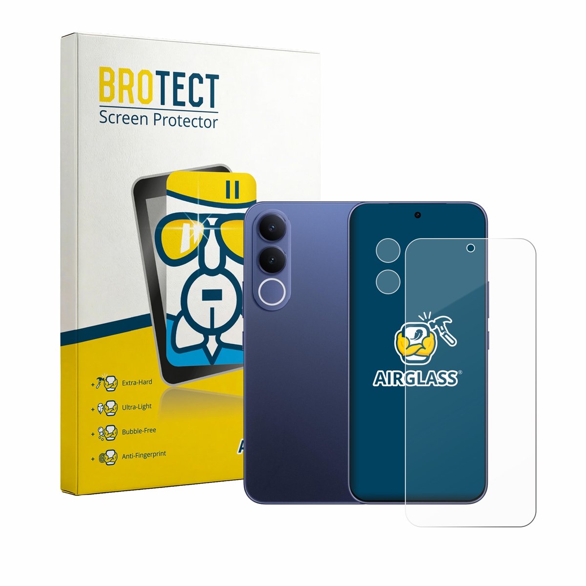 Screenprotector voor Vivo V70 FE (Voor+Camera) Beschermglas transparant