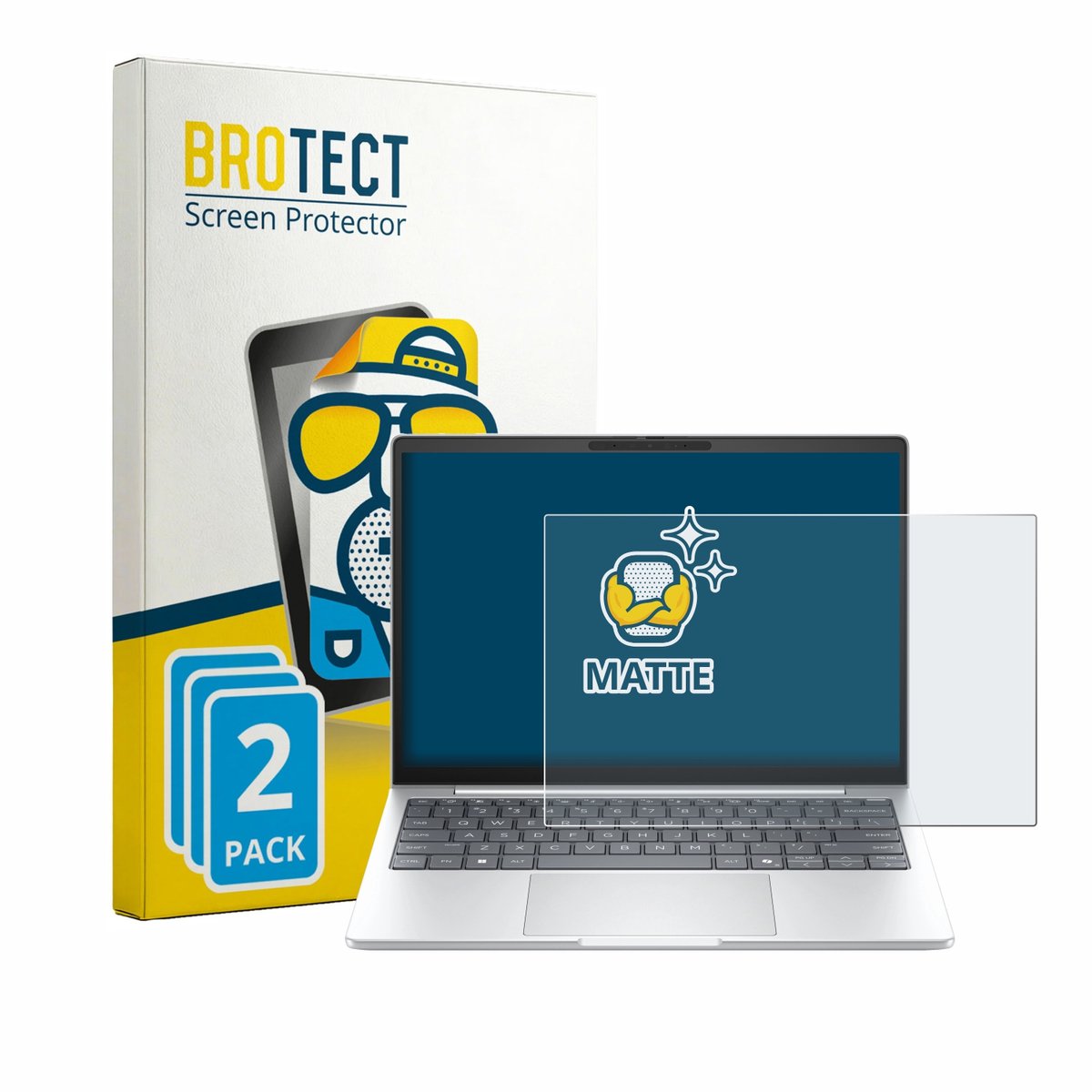 BROTECT - Screenprotector voor HP EliteBook 8 G2i 13" - Folie Beschermfolie matte 2 Stuks