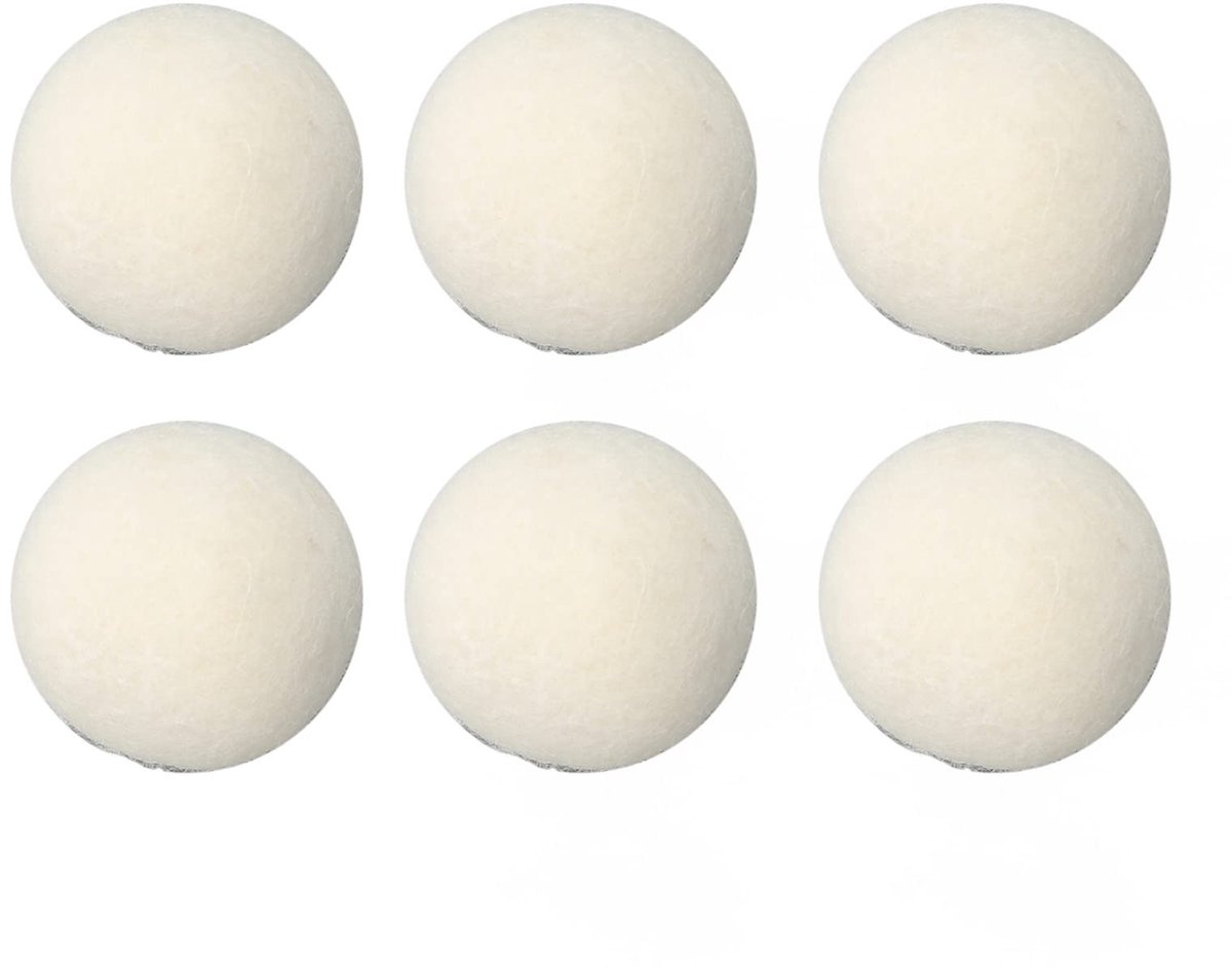 Dailygoods - Dailygoody - Wol Drogen Ballen - Wasdroger Kleding - Milieuvriendelijke optie - 6 Stuks - Statische Verwijdering - Voor Kleding - 4 cm