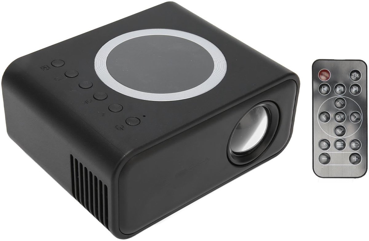 Dailygoods - Dailygoody - Miniprojector - Draagbare Projector - Full HD Thuisbioscoop - Zwart - Films Projecteren - Geschikt voor Telefoons en Tablets - Compa