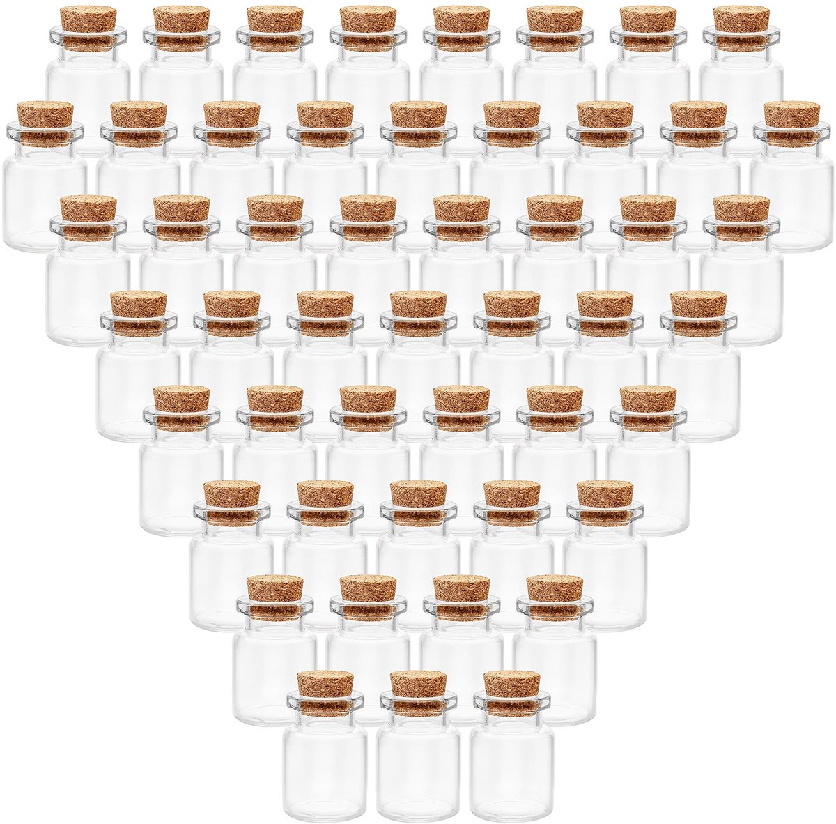 Dailygoods - Dailygoody - Glazen Geschenk Potten - Mini Luchtdichte Opslag Flessen - 100 Stuks - 5 ml - Perfect Voor Huwelijksgeschenken - Ideaal Voor Specerijen