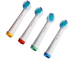 Dailygoods - Dailygoody - Vervangende borstelkoppen - Opzetborstels voor elektrische tandenborstel - 4 stuks - Hoge dichtheid borstelharen - Navulling voor SB17A -...