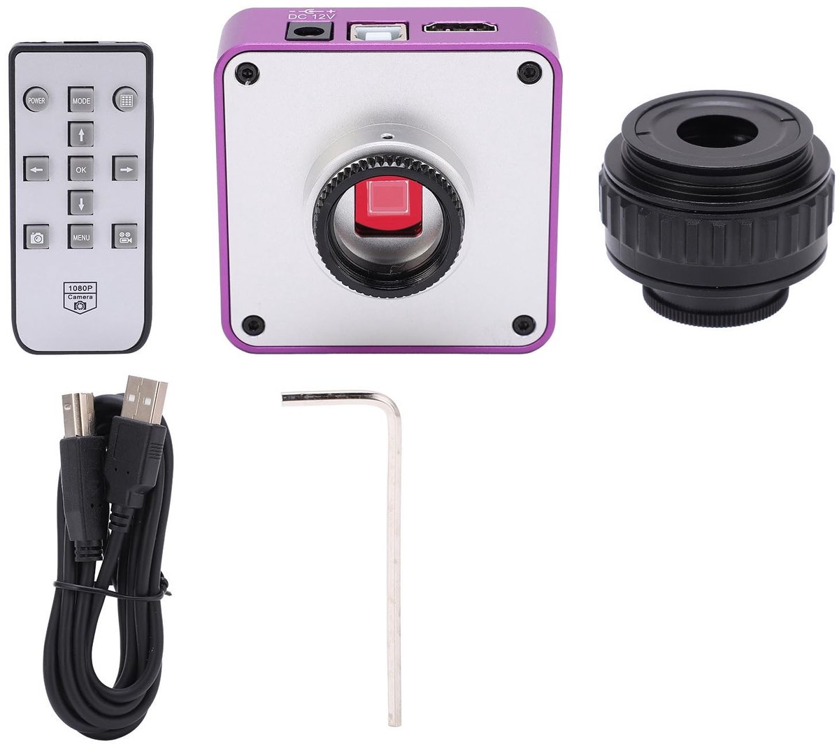 Dailygoody - Microscoop Camera - 51MP Beeldresolutie - High-definition Videorecorder - C-Mount - Geschikt voor Trinoculaire Stereo Microscoop - Alumin...