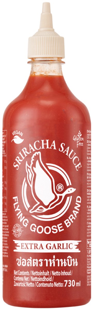 Flying Goose Srirachasaus (Knoflook - No MSG) 12 x 730 ml