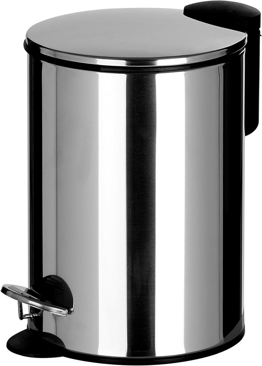 Pedaalemmer - Prullenbak Deksel - Hygiënisch Afval Beheer - Soft Close Deksel - 3 Liter - Zilver