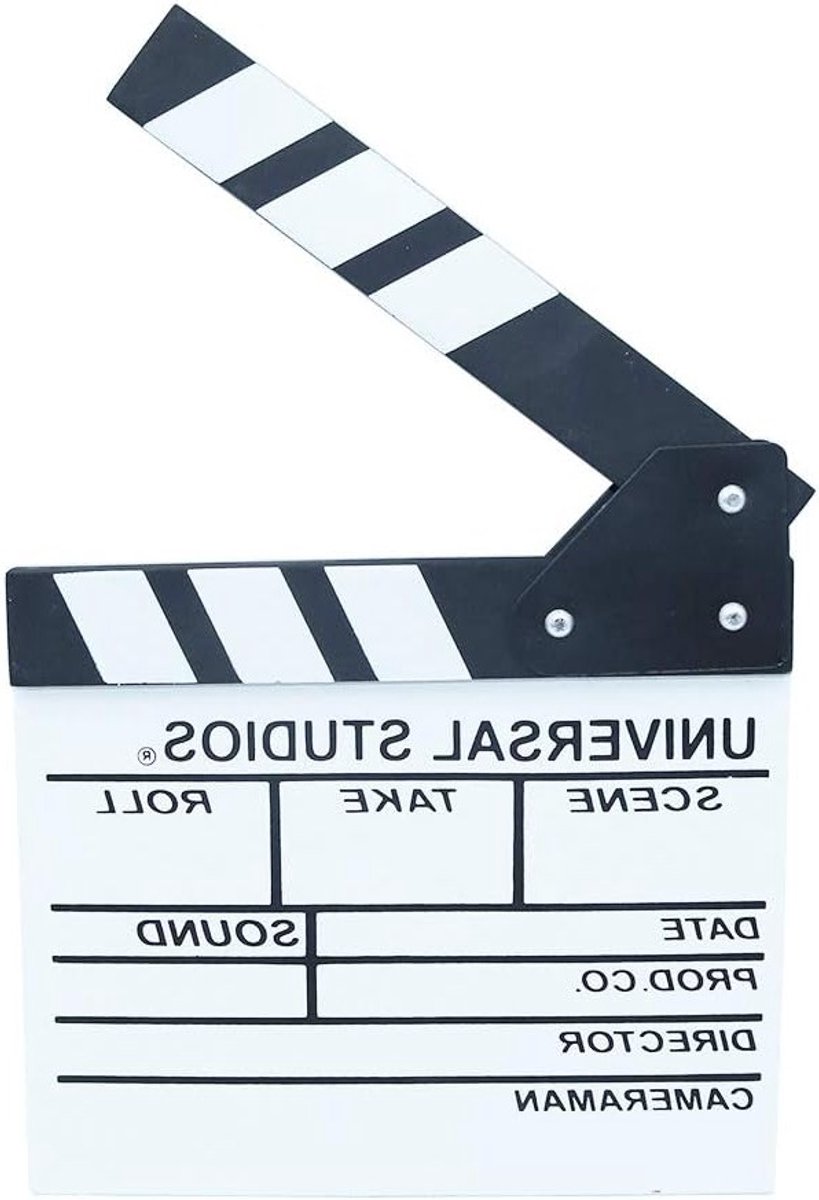 Houten Filmklapper 20cmx20cm voor Opnames, Decoratie en Filmmaking Accessoires in Wit