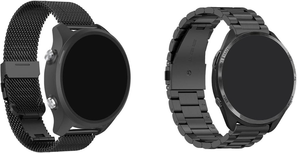 Armbanden - Horlogebandjes - Smartwatch Vervanging - Mesh Geweven Metaal - 20 mm - Zilverkleurig