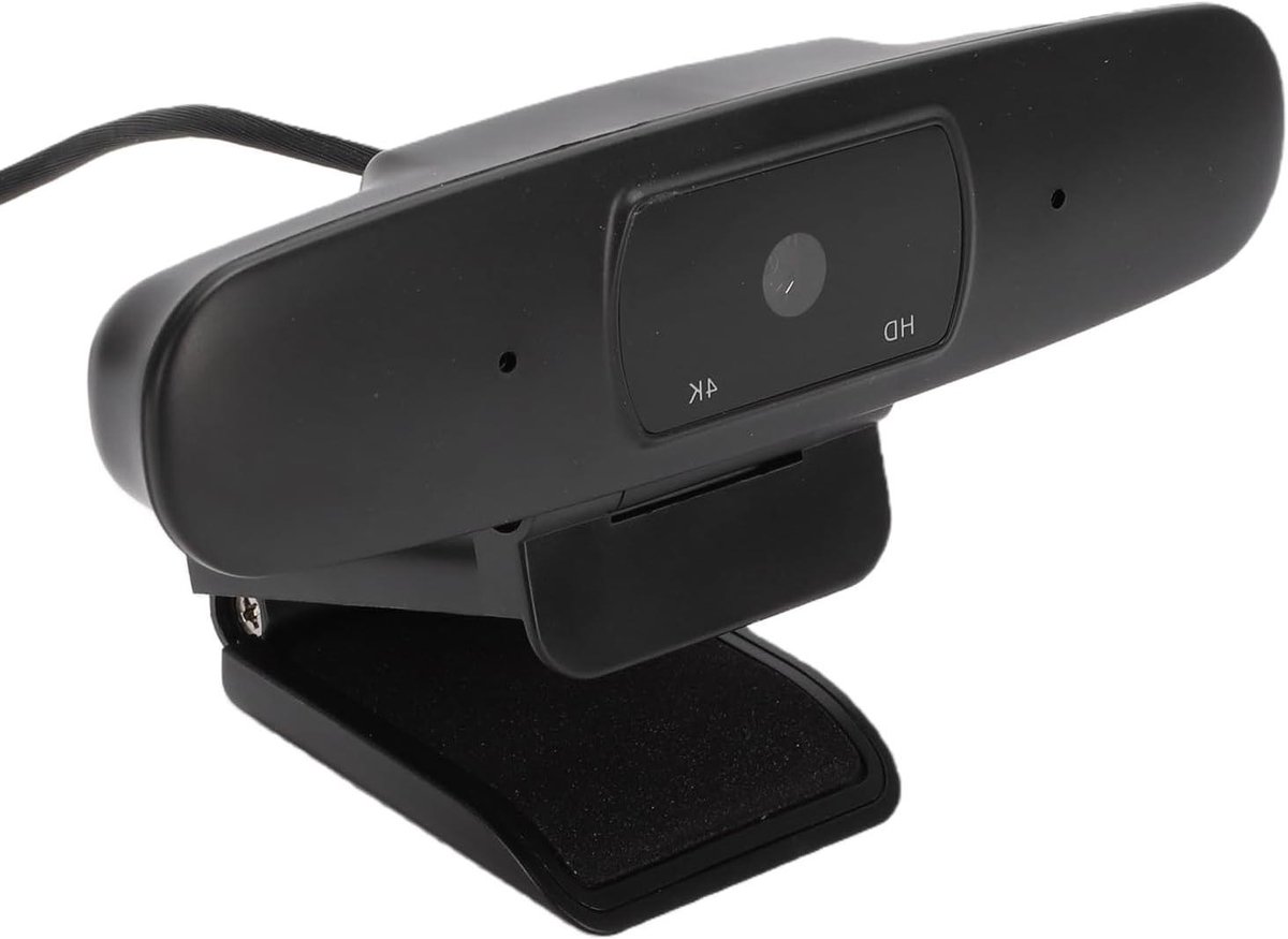 4K Webcam - HD Computercamera - Online Vergaderen - PDAF Autofocus - 1.5 meter kabel - Zwart