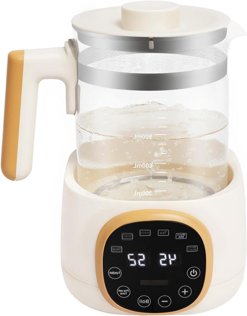 Baby Fles Verwarmer - Melkwarmer Sterilisator - Snel Babyvoeding Bereiden - 72 Uur Warm Houden - 1.3 Liter - Wit