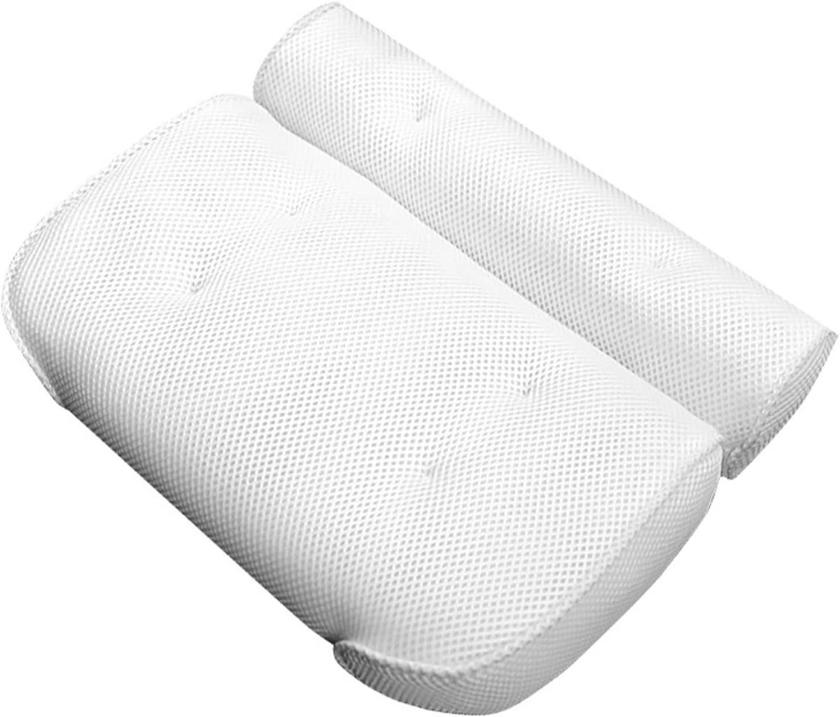 Badkussen - Spa Kussen Badkuip - Ontspannen in Bad - Ergonomische Neksteun - 33.5 cm Breed - Wit