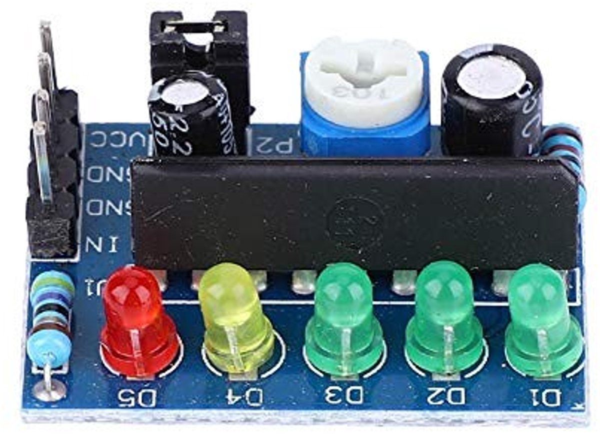 Dailygoody - Power Audio Niveau Indicator Module - 3.5V-12V - Stabiele prestaties - Handig in gebruik - Aangepast niveau - Geschikt voor audio toepass