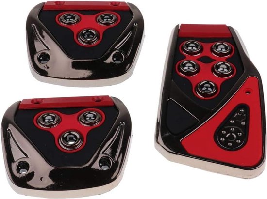 Auto Voetpedalen Set - Antislip Pedaalhoezen - Veiliger Rijden - Vergroot Contactoppervlak - 3 Stuks - Metaal — afbeelding 2
