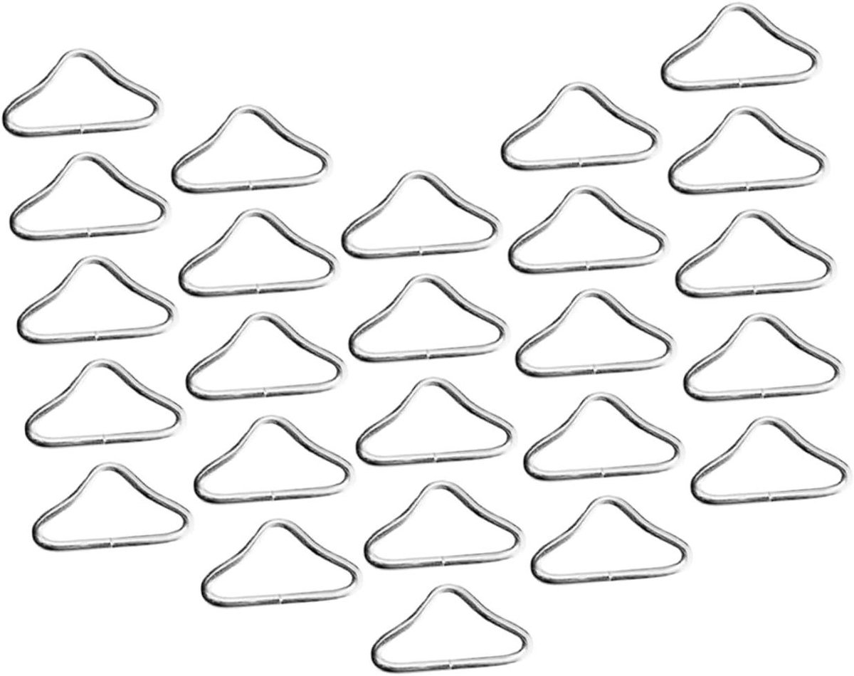 Driehoekige Ringen - Trampoline Beugels - Trampoline Reparatie - Roestbestendig Gegalvaniseerd - 30 Stuks - Zilverkleurig