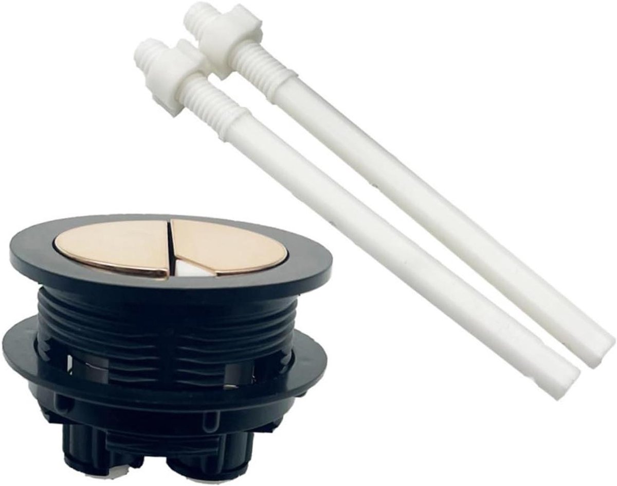 Toilet Knop - Spoelknop - Badkamer Upgraden - Dubbele Druk - 48mm Binnendiameter - Chroomlook