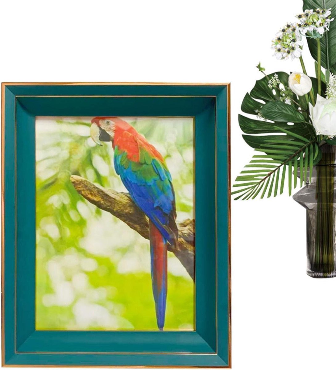 Geldkluis Fotolijst - Geheim vak - Veilig opbergen - Decoratief ontwerp - 19.5x24x5.5cm - Groen