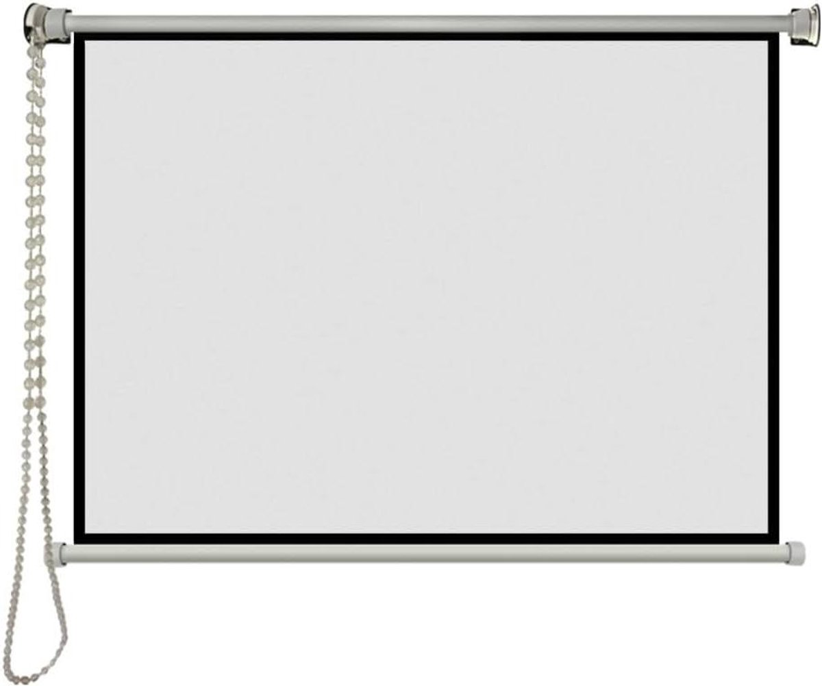 Projectiescherm Handmatig - Opklapbaar Scherm - Thuisbioscoop Creëren - Glasvezel Materiaal - 72 Inch 16:9 - Wit