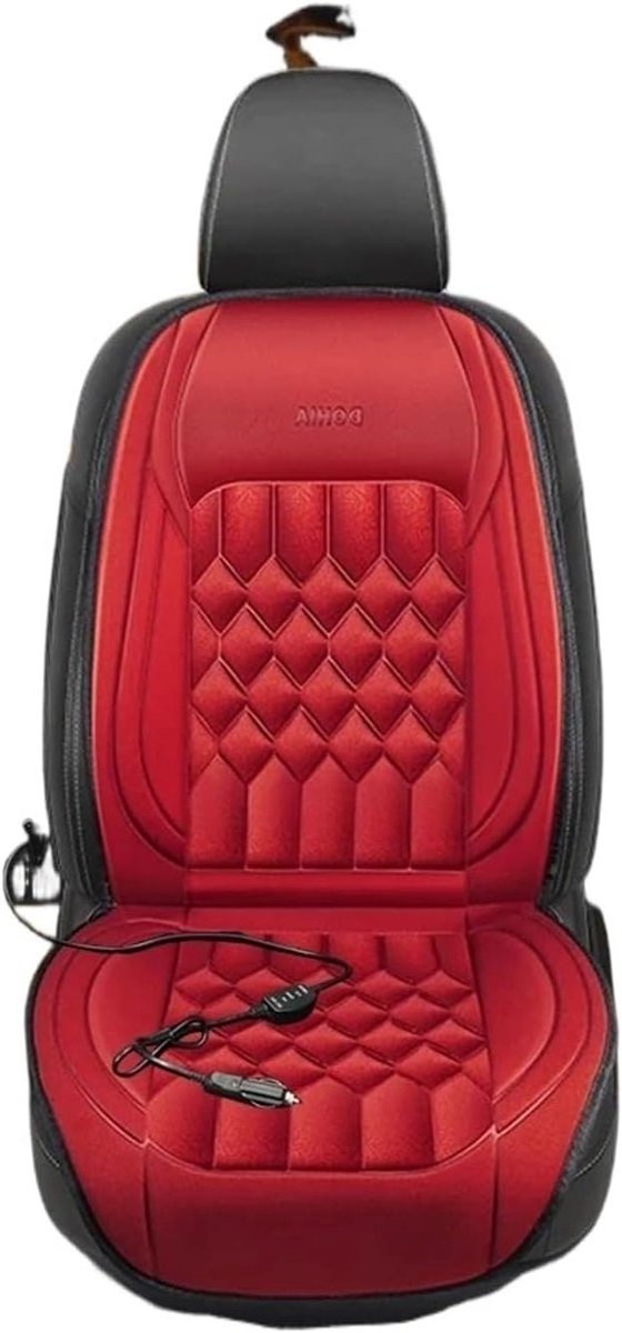 Autostoel Verwarming - Stoel Kussen - Warm Zitten - Dubbele Temperatuur - 12V/24V - Rood